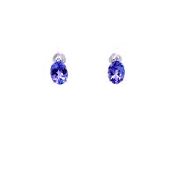 Orecchini Promesse Donna in Oro bianco Tanzanite 0.90 Ct OROV64TA - OROV64TA